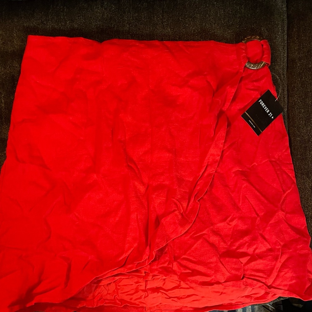 Red Wrap Skirt
